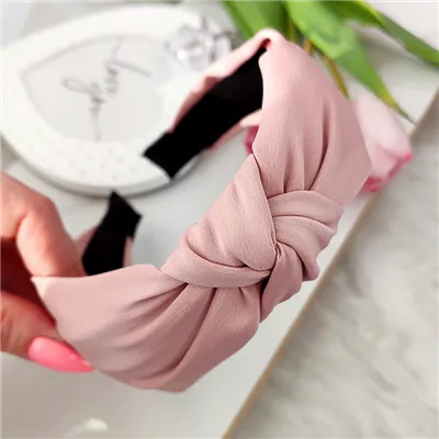 Turban čelenka tkanina klasická tlustá růžová