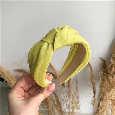 Látkový turban do vlasů magnifique limetkově zelený