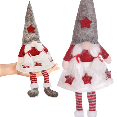 VÁNOČNÍ DEKORACE CROWN 32 cm PLUSH šedá