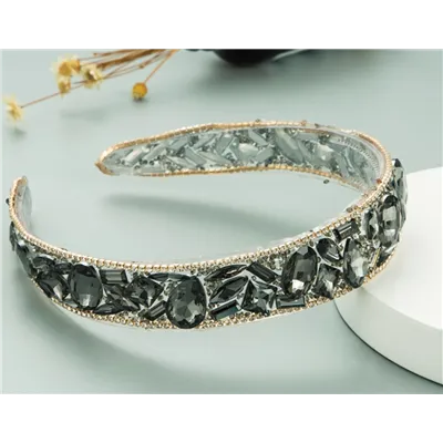 Ritzy Graphite Richly Decorated Crystal Band