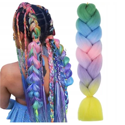 SYNTETICKÉ VLASY PRO OMBRÉ VLASY zelené