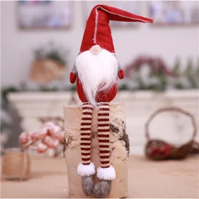 Vánoční skřítek Santa Vánoční skřítek 50 cm plyšový červený