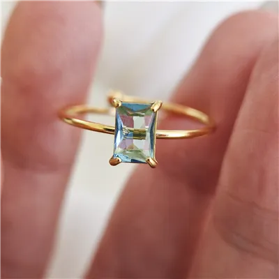 Prsten z nerezové oceli diva crystal azure