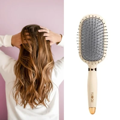 Masážní kartáč na vlasy air beige