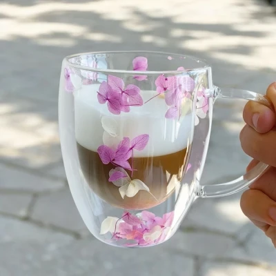 Flower Charm Dvoustěnná termální sklenice 1PT 300ml