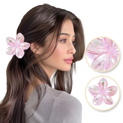 SPONKA DO VLASŮ VACAY HAWAIIAN FLOWER PINK OPALESCENT