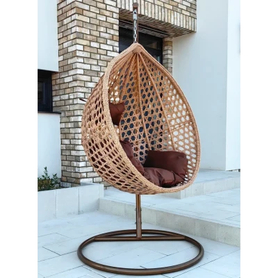 Závěsné houpací křeslo Cocoon s polštáři BRONZE