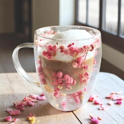 Flower Charm Dvoustěnná termální sklenice 1PT 300ml