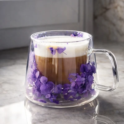Flower Charm Double Violet Thermal Glass 1SH 180ml