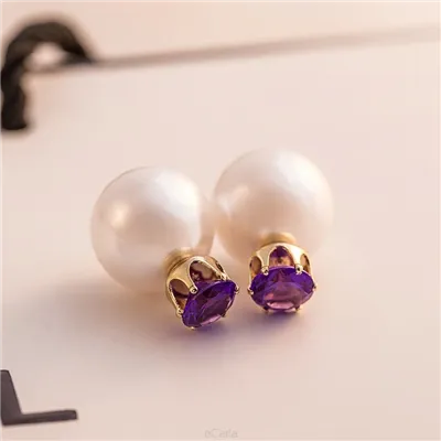 Triball Náušnice Dior Balls s křišťálem K70