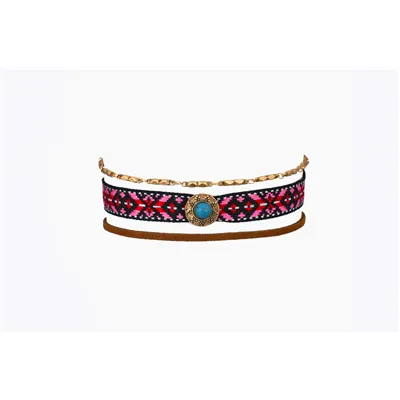 CHOKER NÁHRDELNÍK BOHO FESTIVAL AZTEC